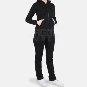 ชุดวอร์มผ้าฝ้ายระบายอากาศน้ำหนักเบาของผู้หญิงชุดวอร์มผ้าฝ้าย100% สีพื้นสำหรับฤดูร้อนขายส่งโลโก้ตามสั่ง - Product Image 5