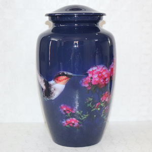 Urna de cremación para adultos de alta calidad HHO, recién llegado, diseño impreso, artesanías de Metal para mantener las cenizas, urna de recuerdo para adultos - Product Image 3