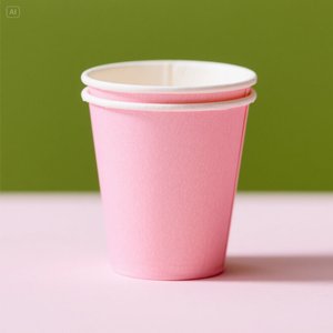 Paquete de 50 vasos de papel resistentes de 12 oz Ecológico Rosa - Product Image 3