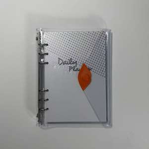 Reliure à anneaux A5 personnalisable en PVC transparent à 6 trous, carnet à feuilles mobiles, couverture souple transparente <span class=keywords><strong>pour</strong></span> le journaling et la planification - Product Image 4