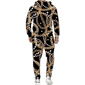 Vente en gros de vêtements fabricant pour hommes ensemble de survêtements d'hiver uni en coton molleton avec logo personnalisé sublimation poids lourd - Product Image 6