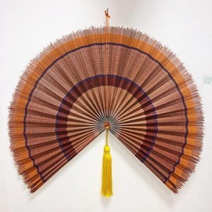 Custom Holding Bamboo <b>Fan</b> Natural <b>Wall</b> <b>Decor</b> Vietnamese Handmade Beige <b>Fan</b> Hanging Folding <b>Fan</b> <b>Decor</b> for Home Living Room Resort - Product Image 3