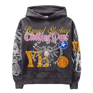 New Customizable High Quality Screen Print Eco-Friendly Windproof Winter Hoodie Lightweight Acid Wash Unisex Casual Solid - Product Image 3