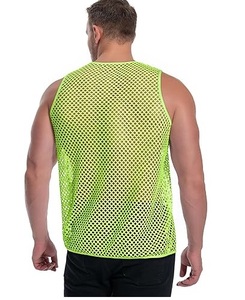 Débardeur de gym pour hommes Stringer Muscle Fit Mesh Tank Tops Fitness Workout Shirt Spandex Custom Men Breathable Workout Mesh Singlets - Product Image 5