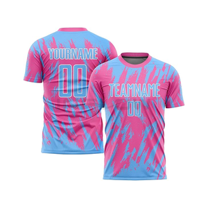 Conjunto de camiseta de fútbol de tela de poliéster 100%, kit de fútbol americano, productos de secado rápido transpirables, Camiseta con estampado de logotipo personalizado - Product Image 1