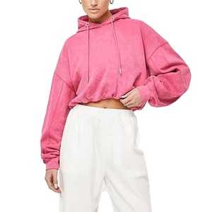 A prueba de viento Pakistán hizo Crop Top sudaderas con capucha hechas en Material de alta calidad mujeres Crop Top sudaderas con capucha 2026 - Product Image 2