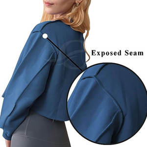 Sudadera informal de invierno para mujer de gran venta, diseño de logotipo personalizado duradero, estilo forrado - Product Image 2