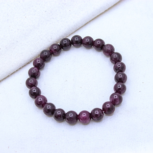 Memoria Jewels Wholesale Price Natural Smooth Ruby Gemstone Vintage Beaded <b>Chakra</b> Healing Stretchable <b>Bracelet</b> for Women IGI - Product Image 2