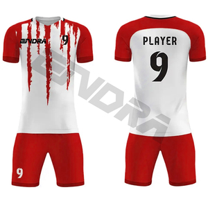 Camiseta de fútbol Retro de poliéster de secado rápido, conjunto completo de uniforme de fútbol - Product Image 1