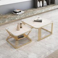 Table gigogne moderne personnalisée, légère, écologique, avec plateau en bois blanc, structure en métal noir de luxe, mobilier de salon OEM