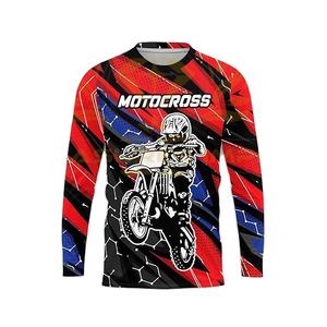 เสื้อเจอร์ซีย์มอเตอร์ครอส ระบายอากาศได้ดี % โพลีเอสเตอร์ แบบปรับแต่งได้ ลายธงชาติอเมริกัน สำหรับผู้ใหญ่ ผู้ชาย ขี่มอเตอร์ไซค์วิบาก แข่งรถ - Product Image 2