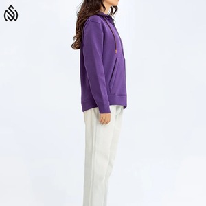 100% algodón mujeres cremallera sudaderas con capucha logotipo personalizado impresión Zip up sudaderas con capucha en blanco Streetwear OEM servicio disponible - Product Image 4