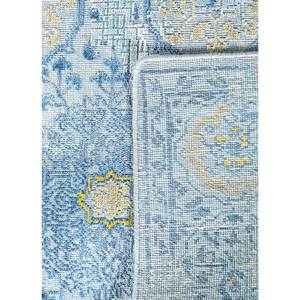 Alfombra Viscaya Azul de Lana y Seda Anudada a Mano JPL-06 con Patrón de Medallón, 9x12 Pulgadas, 10mm de Grosor, para Decoración de Sala de Estar - Product Image 5