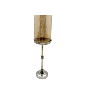 Christmas Decorative Aluminum & Glass Hurricanes Holder Nickel Finished Standard Size Home & Wedding Decor Wholesale in Bulk - Product Image 1
