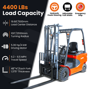 Carrello elevatore elettrico A-20-capacità di 4400 libbre, altezza di sollevamento 118, compatto e potente per le operazioni di magazzino - Product Image 6