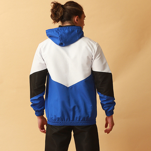 Chándal de nailon cortavientos con logotipo personalizado y cremallera para hombre, ropa de entrenamiento personalizada para correr, chaqueta cortavientos y pantalones de chándal - Product Image 4