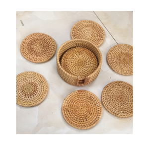 Handmade <b>Round</b> Rattan Charger Plate Floral <b>Round</b> <b>Placemats</b> Natural Rattan <b>Placemats</b> for Dining - Product Image 4