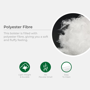 Almohada de refuerzo de fibra de poliéster 100% ultra suave hecha en Malasia, cómodo soporte esponjoso para todos los durmientes, fácil de limpiar - Product Image 4
