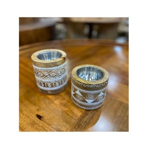 Set Of 2 Wooden <b>Bakhoor</b> Burner Marvelous Design Round Shape <b>Oud</b> Mabkhar Burner For Wholesale Supplier - Product Image 3