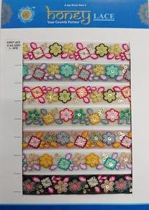 ขอบประดับด้วยผ้าโปร่งบางเนื้อนิ่มลายเรขาคณิตประดับมุกปักขอบลูกปัดสำหรับรองเท้าและเครื่องแต่งกาย - Product Image 3