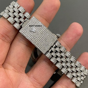 Montre Banti Jewels WA01 de luxe antique sertie de moissanite, cadran en verre bleu, bracelet en acier inoxydable de 20 mm, double mouvement ETA - Product Image 2