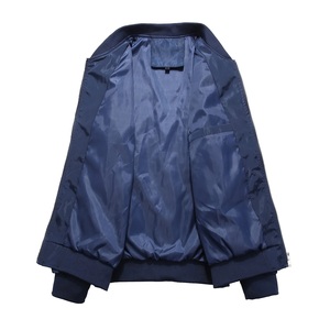 <b>Men's</b> Windproof Autumn/Winter <b>Jacket</b> Stand Collar Custom Logo <b>Long</b> Sleeve Casual Vintage Bomber <b>Jacket</b> Applique OEM Service - Product Image 2