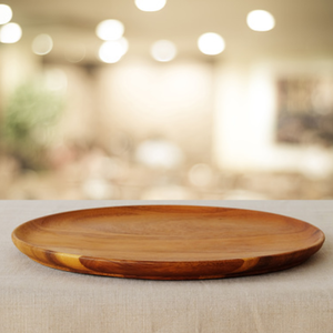 Platos de madera natural para desayuno, platos para comida, bandeja para servir aperitivos hecha a mano de Vietnam - Product Image 5