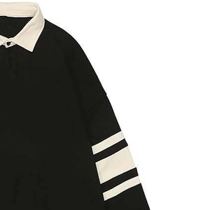 Vente en gros Nouveau polo à la mode d'automne de couleur unie pour hommes Sweatshirts Impression de broderie personnalisée Maillot écologique pour l'hiver - Product Image 2