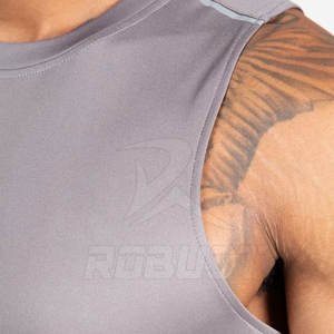 Camiseta sin mangas de entrenamiento de verano de algodón para hombre, camiseta sin mangas de talla grande sin mangas con cuello en V, ropa deportiva para Fitness - Product Image 5
