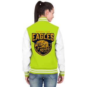 Chaqueta Varsity Acolchada de Algodón y Forro Polar para Mujer, Chaqueta Bomber de Alta Calidad, Transpirable, con Bordado Personalizado, Venta al Por Mayor - Product Image 4
