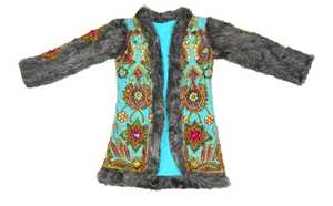 Zari-Chaqueta de trabajo Vintage bordada para mujer, traje elegante con piel sintética blanca, 2022 - Product Image 5