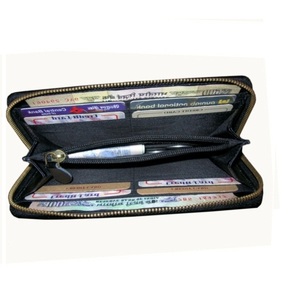 Nouvelle Mode Zip Around Black Color Ladies Wallet en Cuir Véritable - Product Image 1