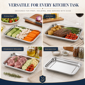 <span class=keywords><strong>Plateau</strong></span> <span class=keywords><strong>de</strong></span> service rectangulaire en acier inoxydable, assiette carrée, <span class=keywords><strong>plateau</strong></span> à nourriture pour hôtel, restaurant, cuisine - Product Image 4