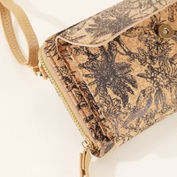 Tas dan Dompet Kork Kustom untuk Wanita dengan Rantai Kompartemen Telepon Multifungsi OEM Grosir