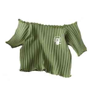 Nouveautés 2026 Printemps Blouse à manches raglan écologique pour femmes Casual 100% polyester 4 couleurs Hauts courts ajustés - Product Image 3