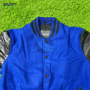 Veste universitaire vierge de concepteur OEM pour hommes veste de mode manches en cuir véritable broderie personnalisée Baseball Letterman vestes - Product Image 4