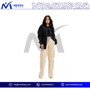 แจ็กเก็ตผ้ายีนส์สำหรับกลางแจ้งสีดำทรงหลวมของผู้ชายมีกระดุมสีเงินปิดยาวครึ่งส่วนสำหรับฤดูหนาว - Product Image 3