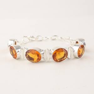 Zircon Gemstone Tennis <b>Bracelet</b> Handmade 925 <b>Sterling</b> <b>Silver</b> Luxury Jewelry for <b>Women</b> Anniversary Gift - Product Image 1