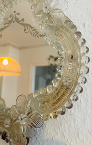 Venetian Murano Glass <b>Mirror</b> Handcrafted in Italy 1950s - Product Image 2