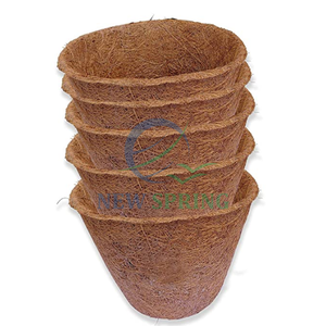 Nouveau pot de fleurs en fibre de coco naturelle marron classique, prix direct fabricant, décoration intérieure et jardinage - Product Image 6