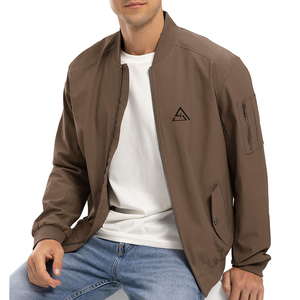 Chaqueta Bomber OEM para Hombre con Tela Suave y Cierre de Broches Personalizado - Product Image 2