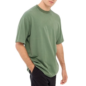 Cheap Price Longline Regular Fit Comfortable Blank T-Shirt High Quality New Arrival <b>Round</b> Neck Oversized Baggy Plain Shirt - Product Image 4