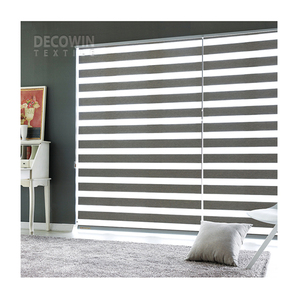 LUNIA BLACKOUT ZEBRA <b>SHADE</b> COMBI BLINDS BEST QUALITY KOREAN FABRIC ROLLER <b>SHADES</b> PLAIN TECHNIQUE WINDOW COVERING - Product Image 1