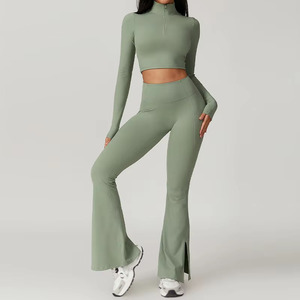 Private Label In Stock Women Yoga Set Outdoor Use Women Yoga Set Polyester Made Women Yoga Set Made In Pakistan - Product Image 4