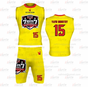 Hot Selling High Quality Custom 7V7 Football Uniforms Breathable Anti-Bacterial Quick Dry <b>Compression</b> Sublimated Uniform - Product Image 5