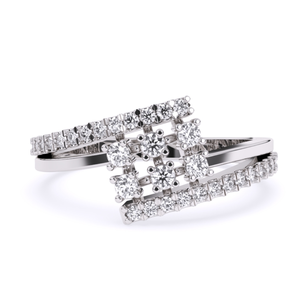 Bague de fiançailles en diamant de laboratoire de 2 carats, forme ronde, or blanc 14 carats, couleur M, VVS2, plaqué rhodium, certifiée, luxe, pour femmes - Product Image 4