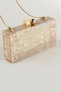 Pochette en résine de haute qualité avec chaîne Pochette de mariée attrayante en résine époxy raffinée unique Meilleure conception Pochettes en acrylique - Product Image 5