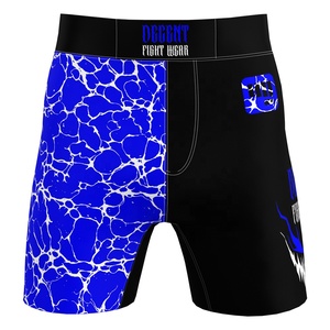 Pantalones Cortos de MMA para Hombre, Azul y Negro, con Estampado por Sublimación, Absorbentes de Humedad, Ajuste Atlético, para Artes Marciales Mixtas, Fitness y Yoga - Product Image 4