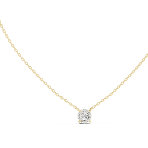 Jewels Luxury 18K Gold Plated Sterling <b>Silver</b> Lab Grown Round Brilliant Cut Diamond <b>Necklace</b> Ethnic Style for Her - Product Image 4