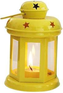 Mini lanterne de qualité supérieure à cadre ouvert bougeoir en métal de conception unique charme de Noël multicolore Durable longue durée - Product Image 3